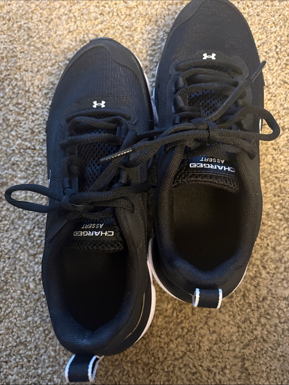 Under Armour Black & White Running Shoes - Picture 2 of 7